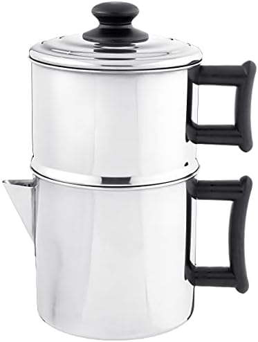 Lindy's Stainless Steel Drip Coffee Maker With Protective Plastic Handles, 10 cups,silver
